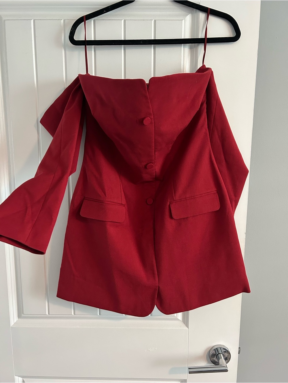Abercrombie Off-Shoulder Red Women's Blazer dress